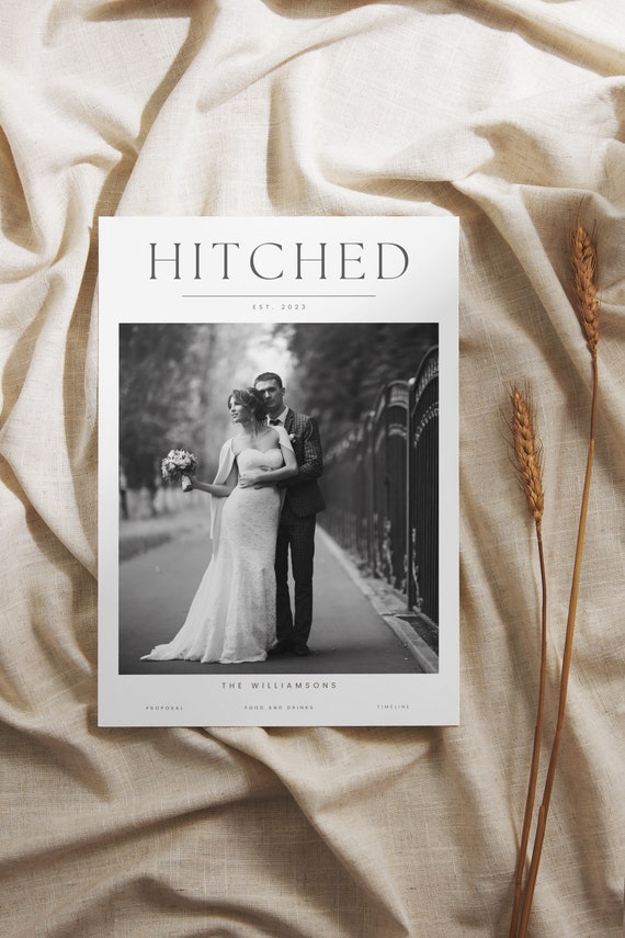 Wedding Magazine Template, Canva Wedding Timeline (Digital Download)