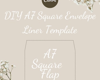 DIY A7 Square Flap Envelope Liner Template | Canva (Digital Download)