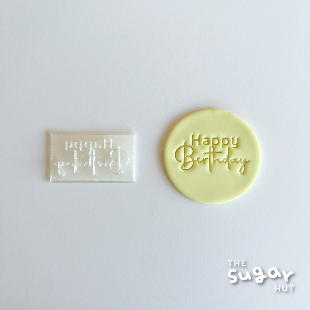 Happy Birthday Embosser Stamp Etsy