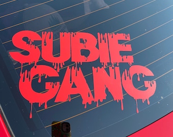 Subie Gang vinyl decal for windows, tumbler cups, water bottles, laptops and more