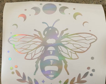 Celestial bee vinyl decal for windows, tumbler cups, water bottles, laptops and more