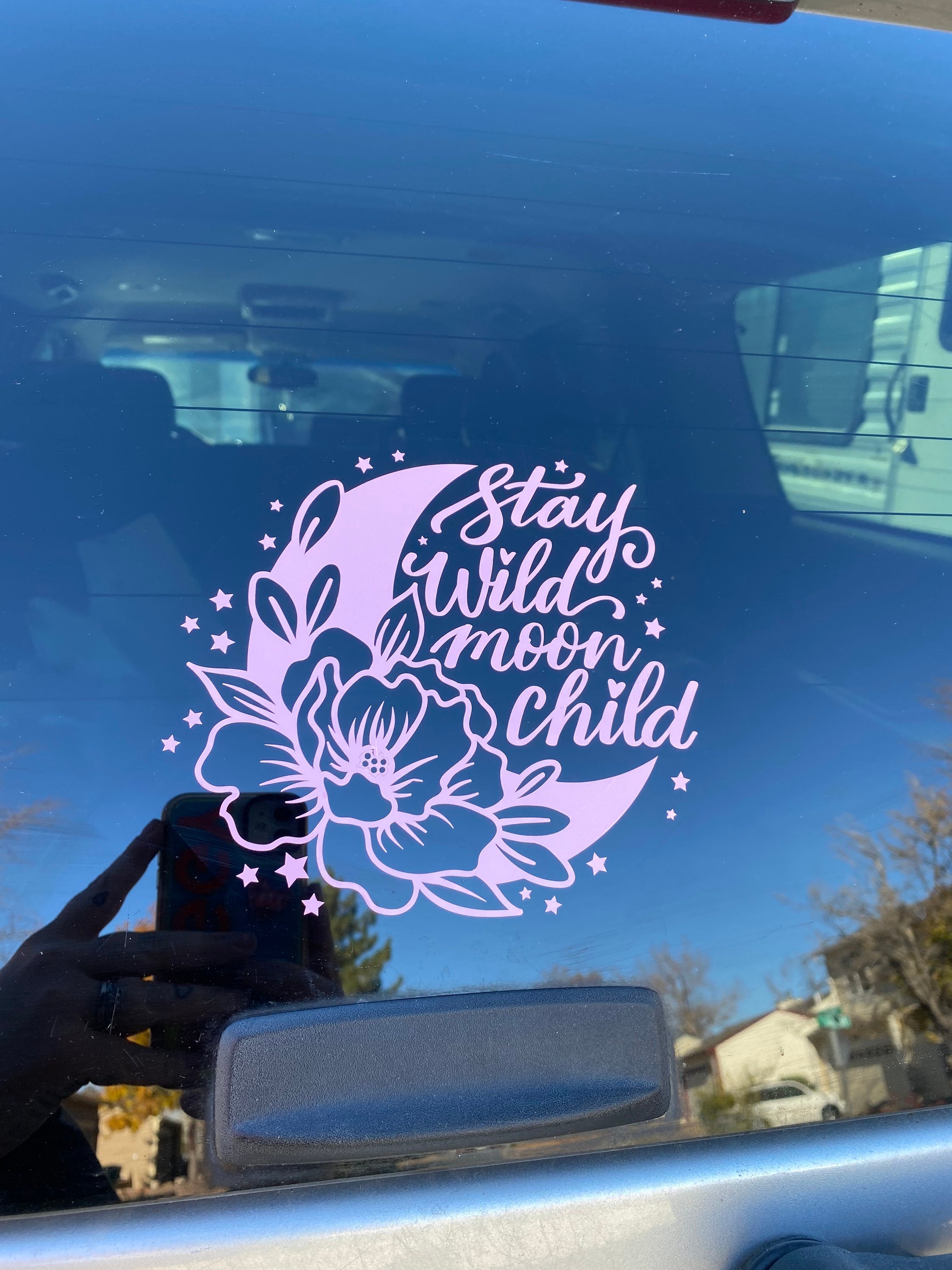 Stay wild moon child vinyl decal for windows, tumbler cups, water bottles, laptops and more