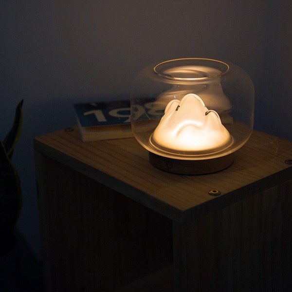 Night Light, Wooden Ornaments, Night Light, High Technology, Creative Gifts, Glass Tank Night Lamps