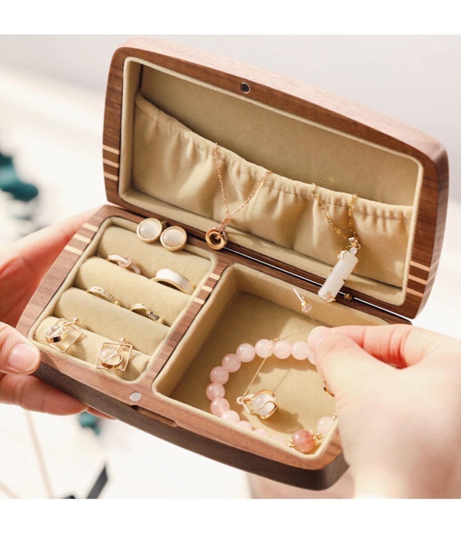 Jewel Box Jewelry Box Wood Box Jewelry Case Chocolate - Etsy
