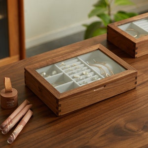 Jewel Box, Jewelry Box, Wood Box, Glass Jewelry Box, Chocolate Jewelry Box, Wood Jewelry Box, Storage Wood Box, Wooden Box