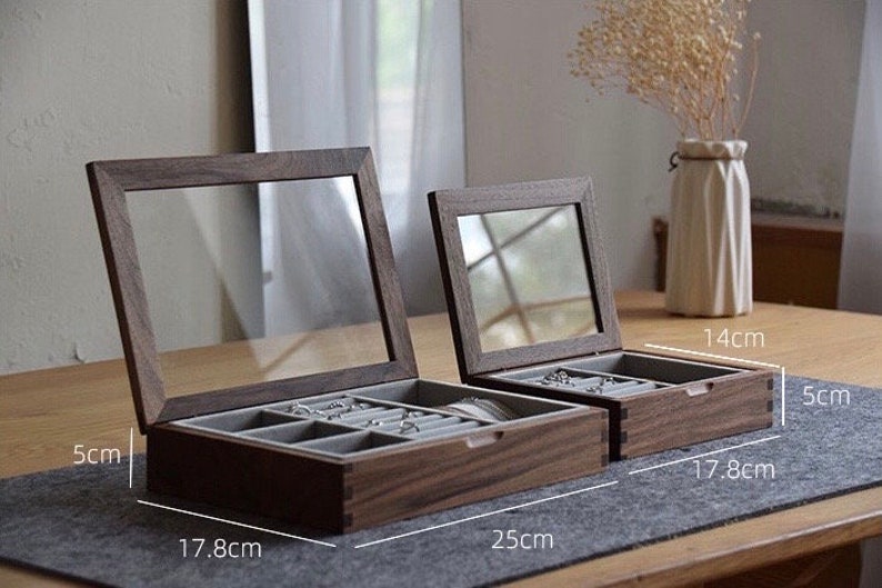 Jewel Box Jewelry Box Wood Box Glass Jewelry Box Chocolate Etsy