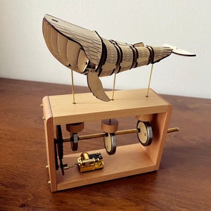 Whale Music Box Octave Box Wood DIY Music Box Hand Crank Music Box Valentine's Day Gift Birthday Gifts Christmas Gift Best Friend Gift