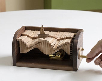 Kit Engraved Musical Box 3D Wooden Puzzle Wood Building Kits Music Box DIY 
