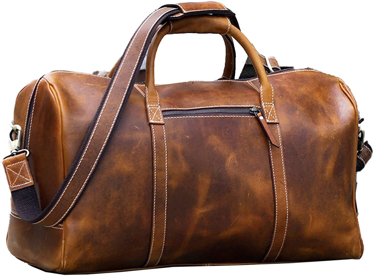 Personalized Mens Travel Bag Full Grain Leather Duffel Bag Etsy UK