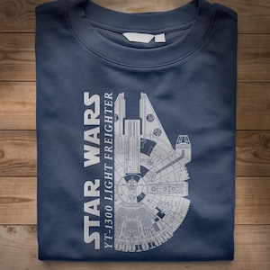 Star Wars Millennium Falcon Shirt - YT-1300 Freighter Schematic Tee for Galaxy&#39;s Edge Fans