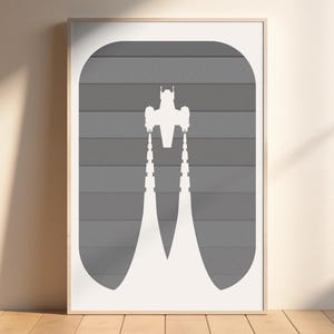 Razor Crest Star Wars Minimalist Fine Art Poster. The Mandolorian. Rebellion. Empire. Digital Download Grogu