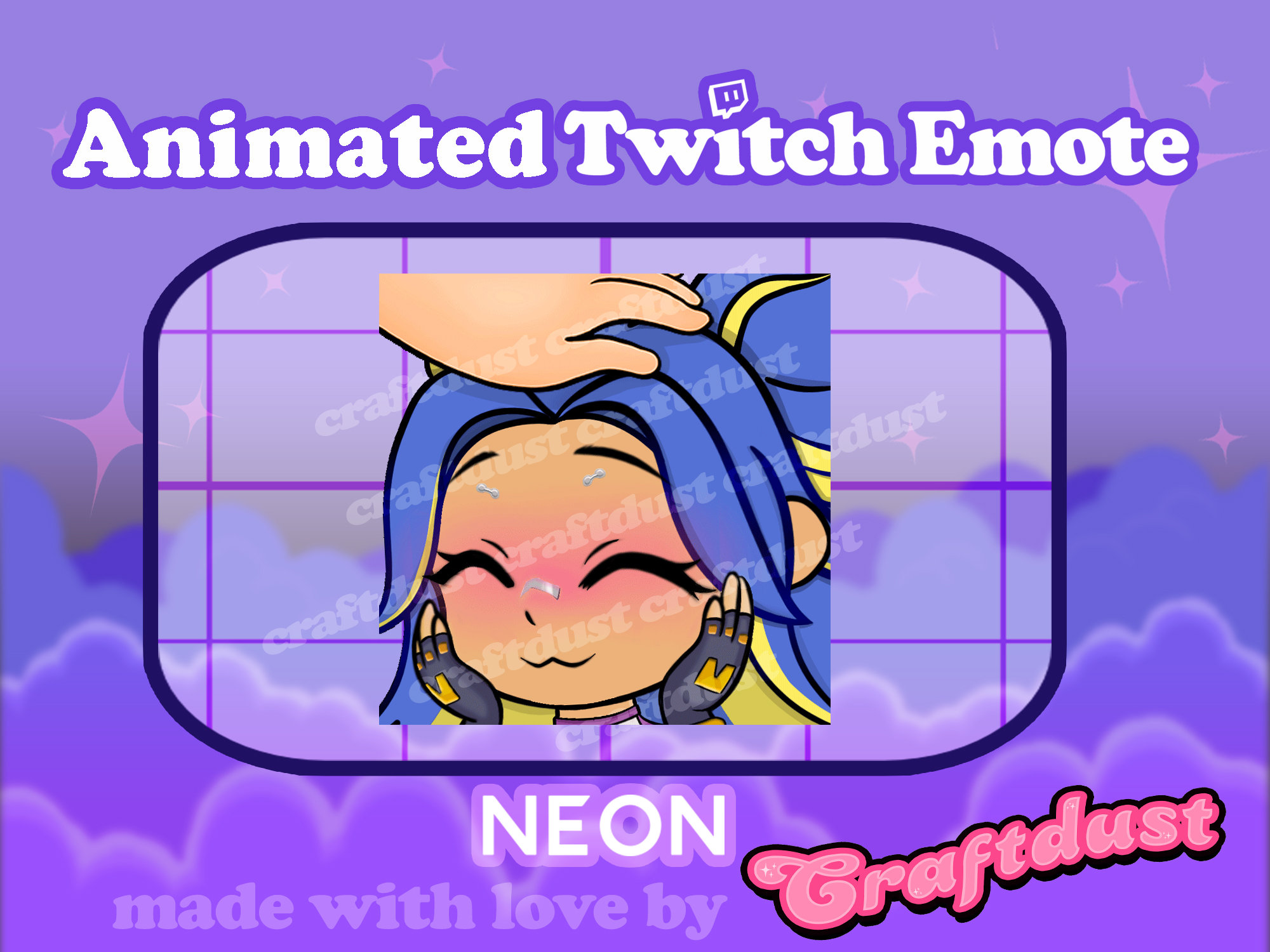 Pat / Good Girl Twitch / Discord Animated Emote / Neon from Valorant / Cute