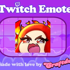 Twitch Emote / Chaos Fire / Red Hair Chibi Girl