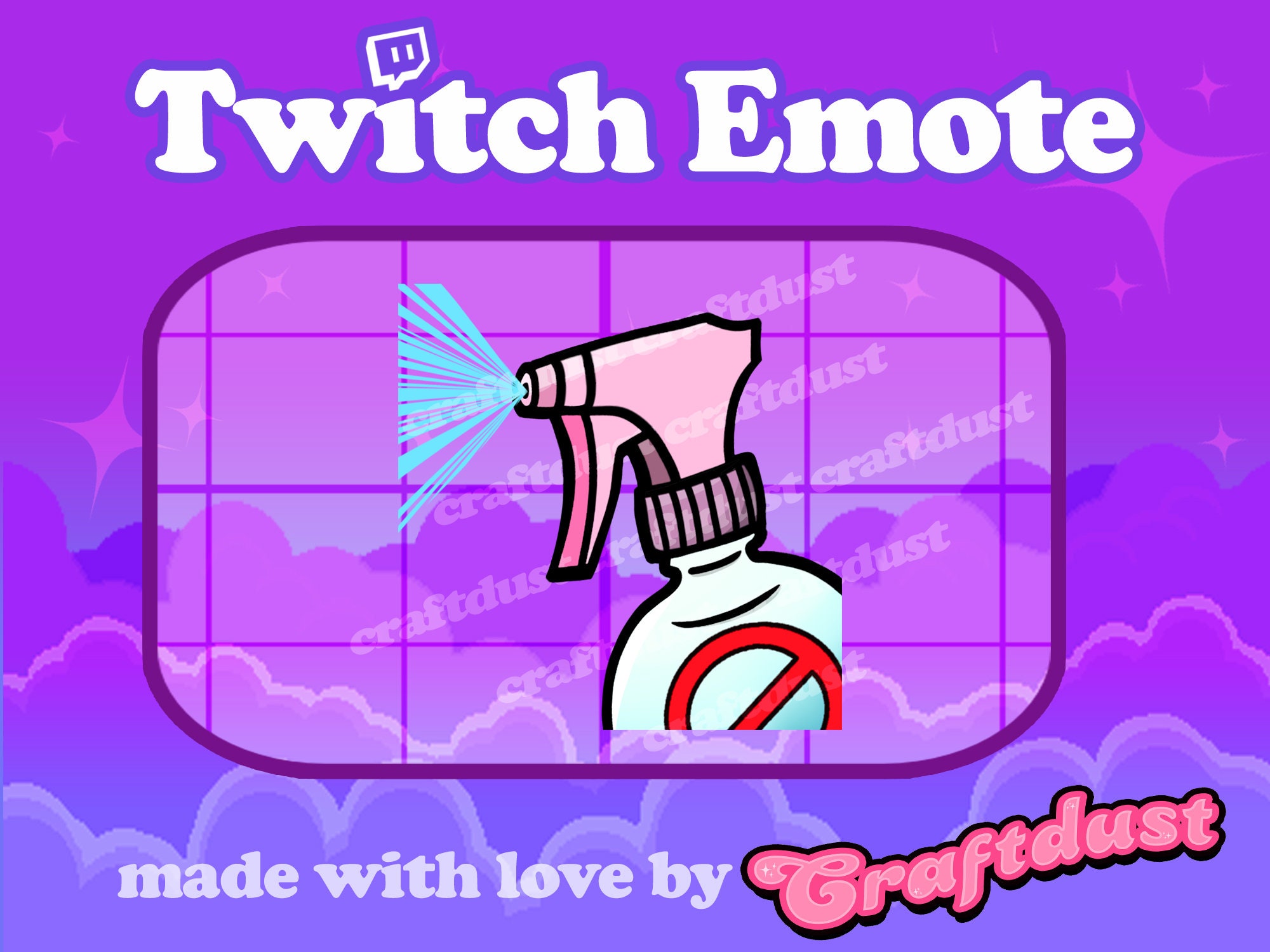Twitch & Discord Emote / Spray Bottle Etsy