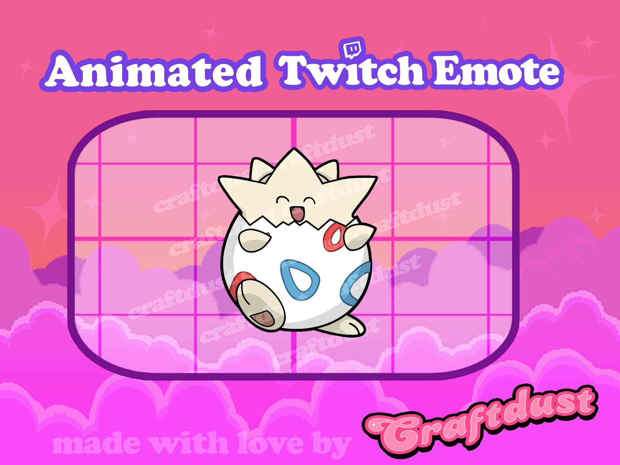 Twitch / Discord Animated Emote / Togepi Pokemon / Dance / Hype / Cute ...