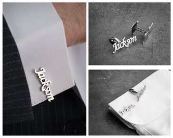 Personalized Custom Name Cufflinks, Unique Groom Wedding Cufflinks, Wedding Cufflinks For Men, Gift For Men, Gift For Groom, Wedding Gifts