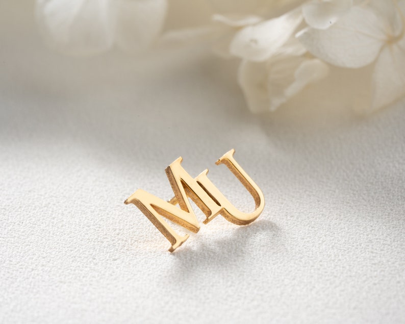 Personalized Initial Letters Brooch, Bride Groomsmen Initials Brooch, Silver Lapel Pin Men Suits, Wedding Letter Lapel Pin, Groomsmen Gift image 4