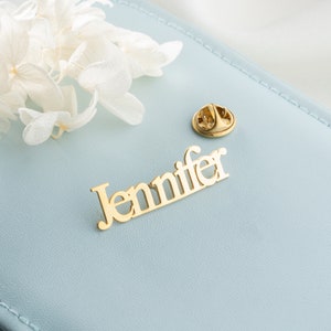 Personalized Nameplate Brooch Custom Unisex Jacket Badge with Name Unique Company Name Badge, Stylish Jacket Badge for All, Name Brooch image 5