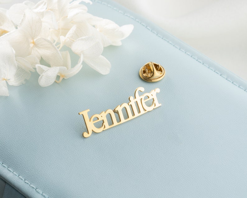 Personalized Nameplate Brooch Custom Unisex Jacket Badge with Name Unique Company Name Badge, Stylish Jacket Badge for All, Name Brooch image 5