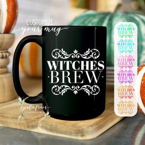 Customizable Witch Mug || Witches Brew Mug || Witchy Halloween Cup