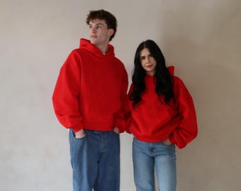 Red Velvet Heavyweight Hoodie - 100% Cotton | SET4ALL