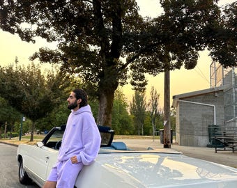 Lavender Heavyweight Hoodie - 100% Cotton | SET4ALL Candy Collection