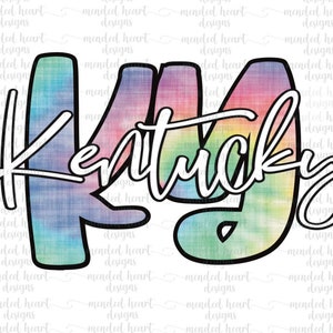Kentucky KY Tie Dye Sublimation PNG Digital Download