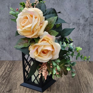 Fall Lantern Centerpiece for Table, Fall Lantern Swag, Fall Lantern Topper, Farmhouse Swag, Tabletop Arrangement, Porch Lantern Swag