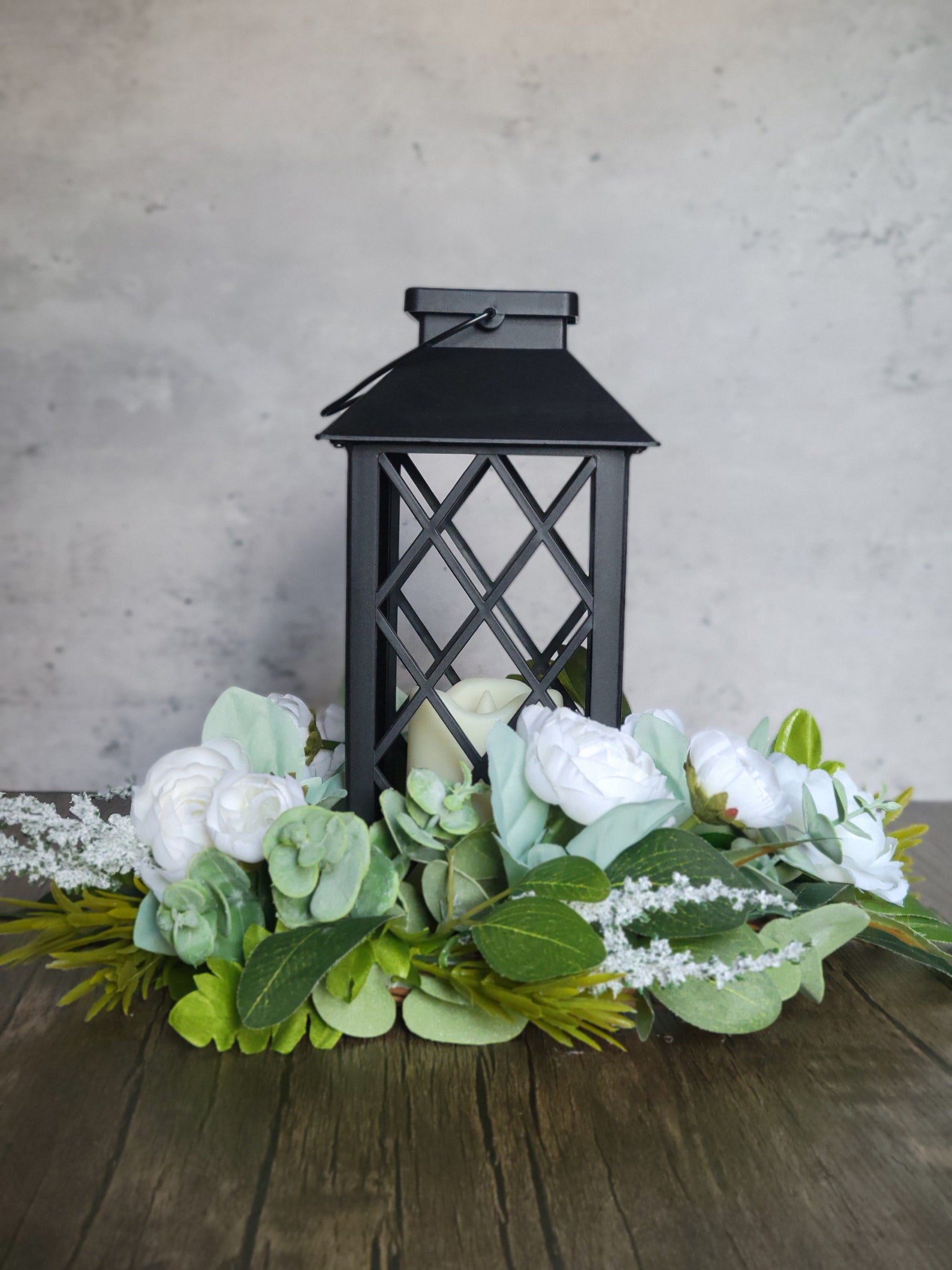 Wedding Eucalyptus Lantern Centerpiece Wedding Reception Etsy