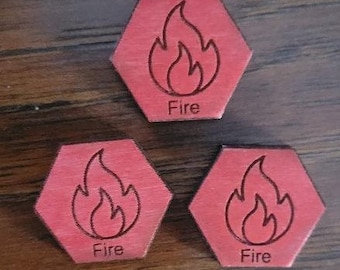 Fire and Smoke Tokens/Battletech/Dungeons and Dragons