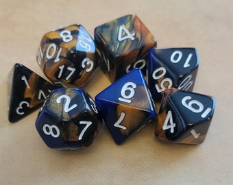 Gold Marble Dice set