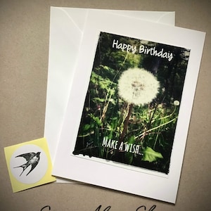 Quirky Handmade Greetings Card "Happy Birthday... Make a wish"
