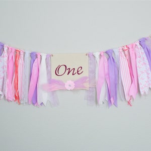 First Birthday Highchair Banner | Birthday Garland | Pastel Birthday Banner