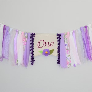 First Birthday Highchair Banner | Birthday Garland | Pastel Birthday Banner