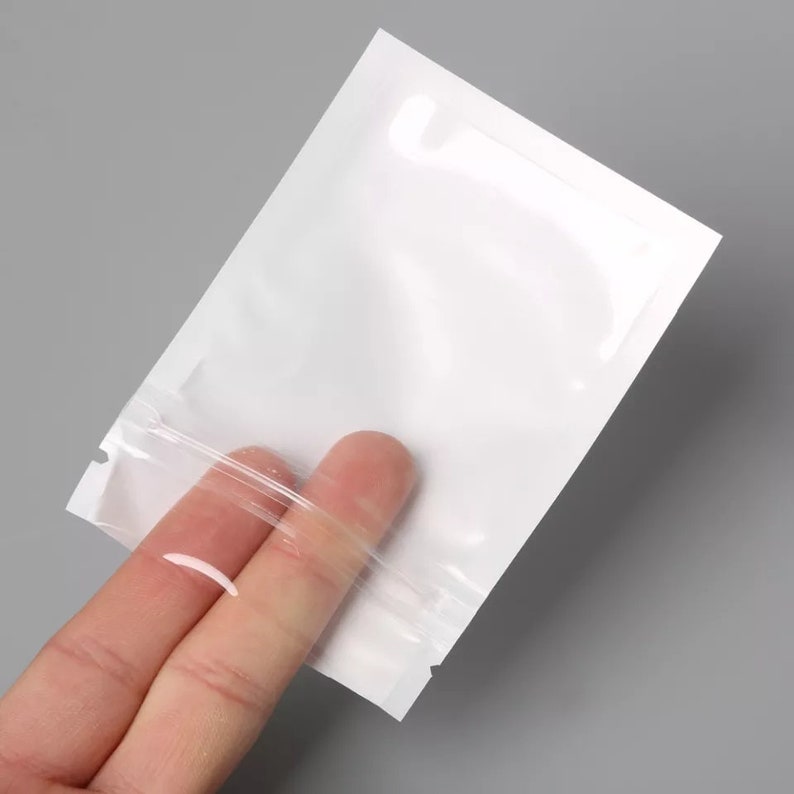 Sachet zip blanc et transparent 6x10 cm Lot de 25, 50 ou 100 image 3