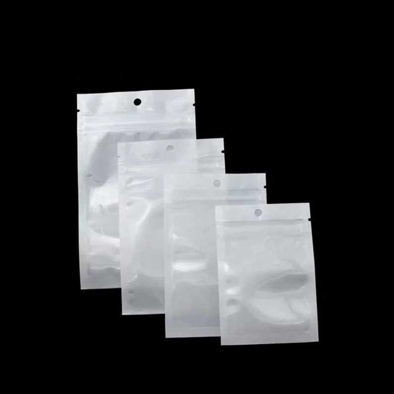 Sachet zip blanc et transparent 6x10 cm Lot de 25, 50 ou 100 image 8