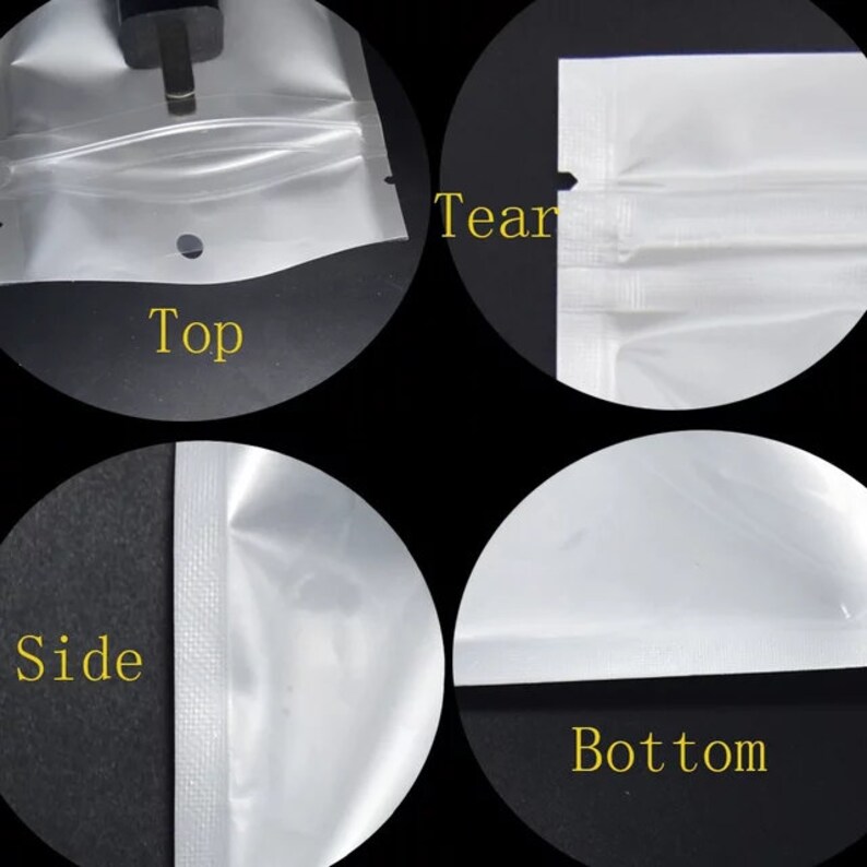 Sachet zip blanc et transparent 6x10 cm Lot de 25, 50 ou 100 image 6