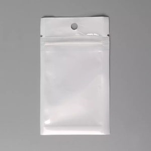 Sachet zip blanc et transparent 6x10 cm Lot de 25, 50 ou 100 image 1