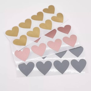Adesivi antigraffio Adesivi cuore (3 colori tra cui scegliere) - Set di 12 o 24 - Adesivi antigraffio - 25x28 mm