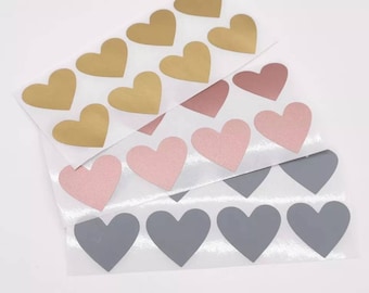 Scratch Stickers Heart Stickers (3 colors to choose from) - Set of 12 or 24 - Scratch Stickers - 25x28mm