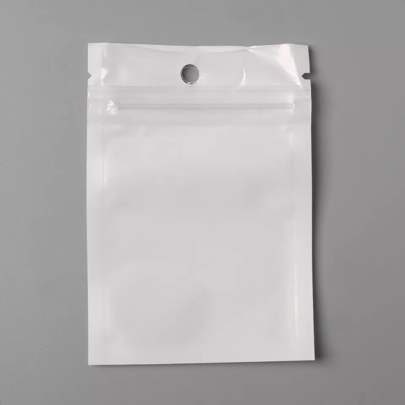 Sachet zip blanc et transparent 6x10 cm Lot de 25, 50 ou 100 image 2