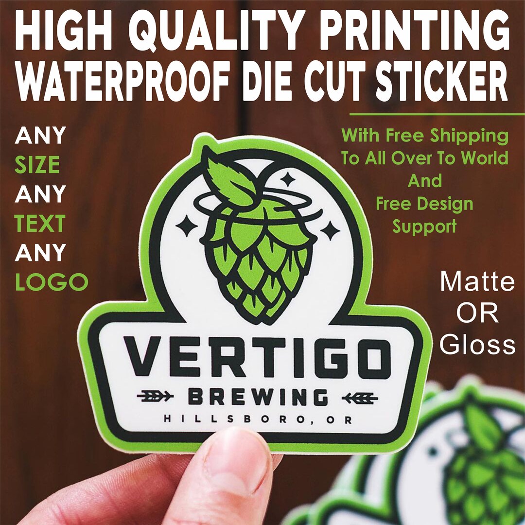 Custom Die Cut Waterproof Vinyl Sticker, Business Labels - Etsy