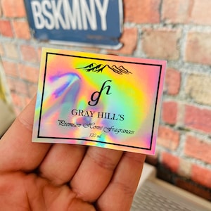 Custom Rainbow Holographic Vinyl Stickers: Shiny Holo Labels