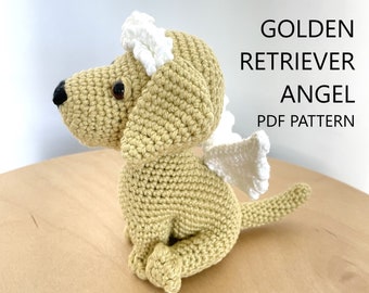 Golden Retriever Angel Amigurumi Crochet Pattern