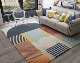 Gossip Indoor Area Rug 5'2x4' Living Room Non-Slip Carpets Bedroom Sofa Floor Mat Decoration for Home 