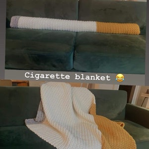 Crochet Cigarette Blanket Pattern pdf Instant Download