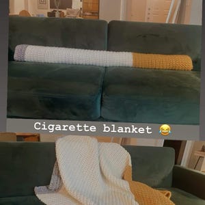 Crochet Cigarette Blanket Pattern pdf Instant Download