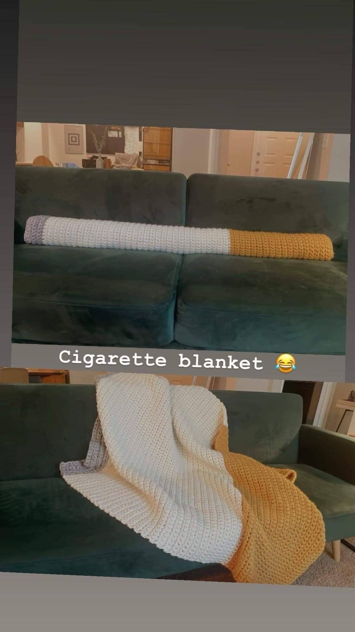 crocheted cigarette blanket Crochet Pattern Pdf Instant Download Cigarette pillow! : r/crochet