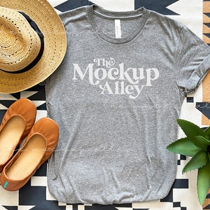 Bella Canvas 3001 Mockup| Bella Canvas Deep Heather Shirt Mockup | Winter Mockup | T- shirt Mockup | Mock up | Unisex t-shirt | Gray