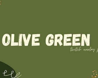 Olive Green Twitch Overlay Pack